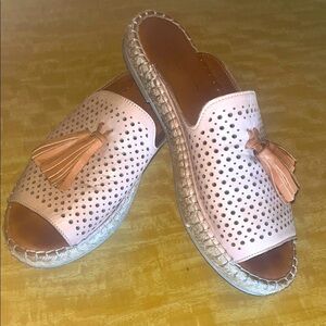 Bueno tan leather Tassel Slip-On Espadrilles preowned size 38